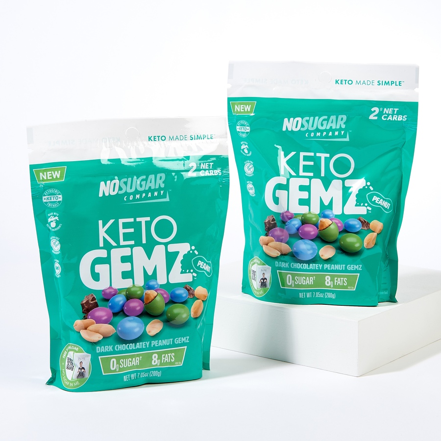 Image 707368.jpg, Product 707-368 / Price $21.00, No Sugar Company Keto Gemz Dark Chocolatey Peanut 2 Pack from No Sugar on TSC.ca's Health & Fitness department
