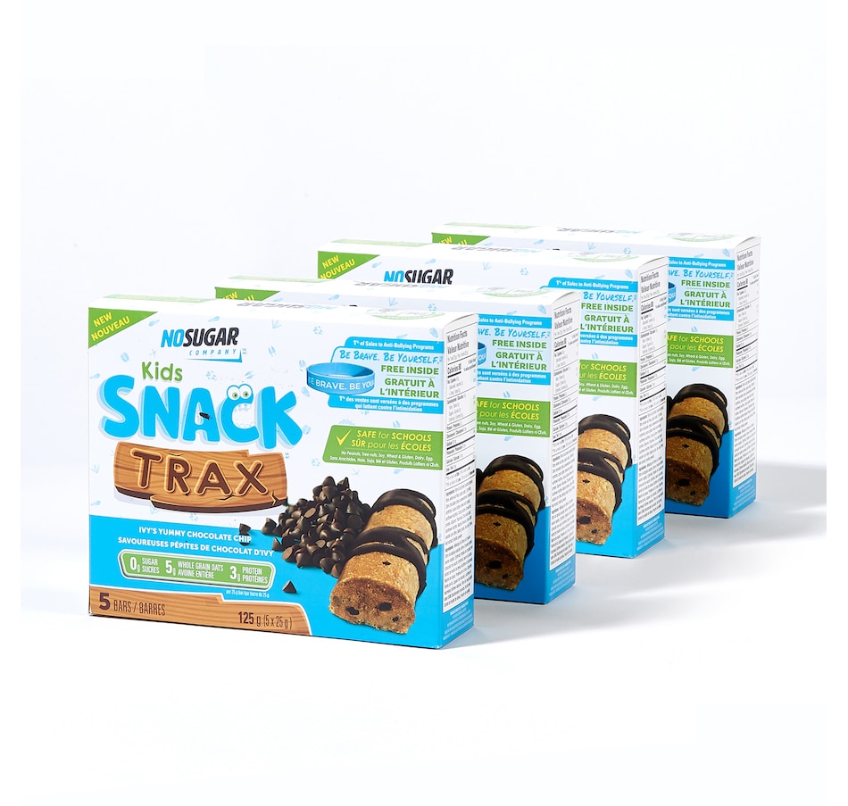 Image 707372.jpg, Product 707-372 / Price $26.00, No Sugar Co. Kids Snack Trax Yummy Choc Chip 20pk from No Sugar on TSC.ca's Health & Fitness department