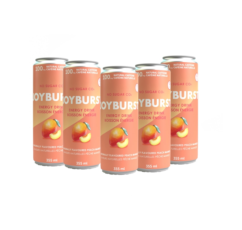 Image 707376.jpg, Product 707-376 / Price $38.00, No Sugar Co. Joyburst Energy Drink Peach Mango (12-pack) from No Sugar on TSC.ca's Health & Fitness department