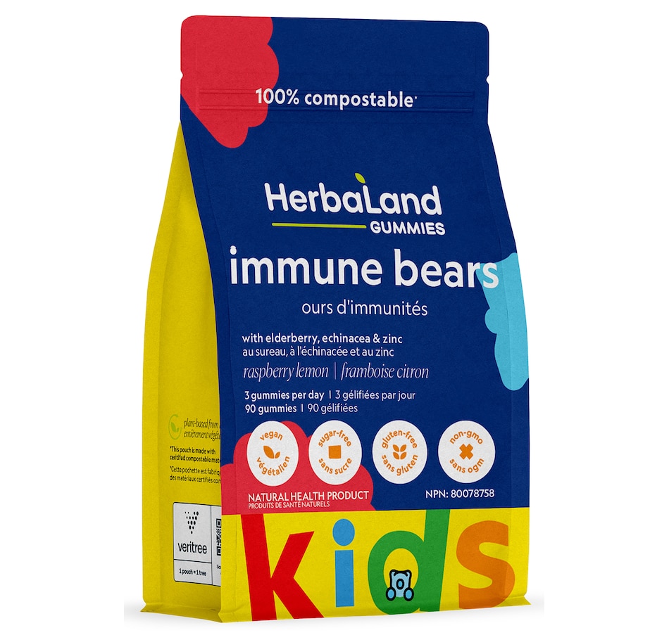 Image 707440.jpg, Product 707-440 / Price $20.39, Herbaland Kids Immune Bears Gummies from Herbaland Naturals on TSC.ca's Health & Fitness department