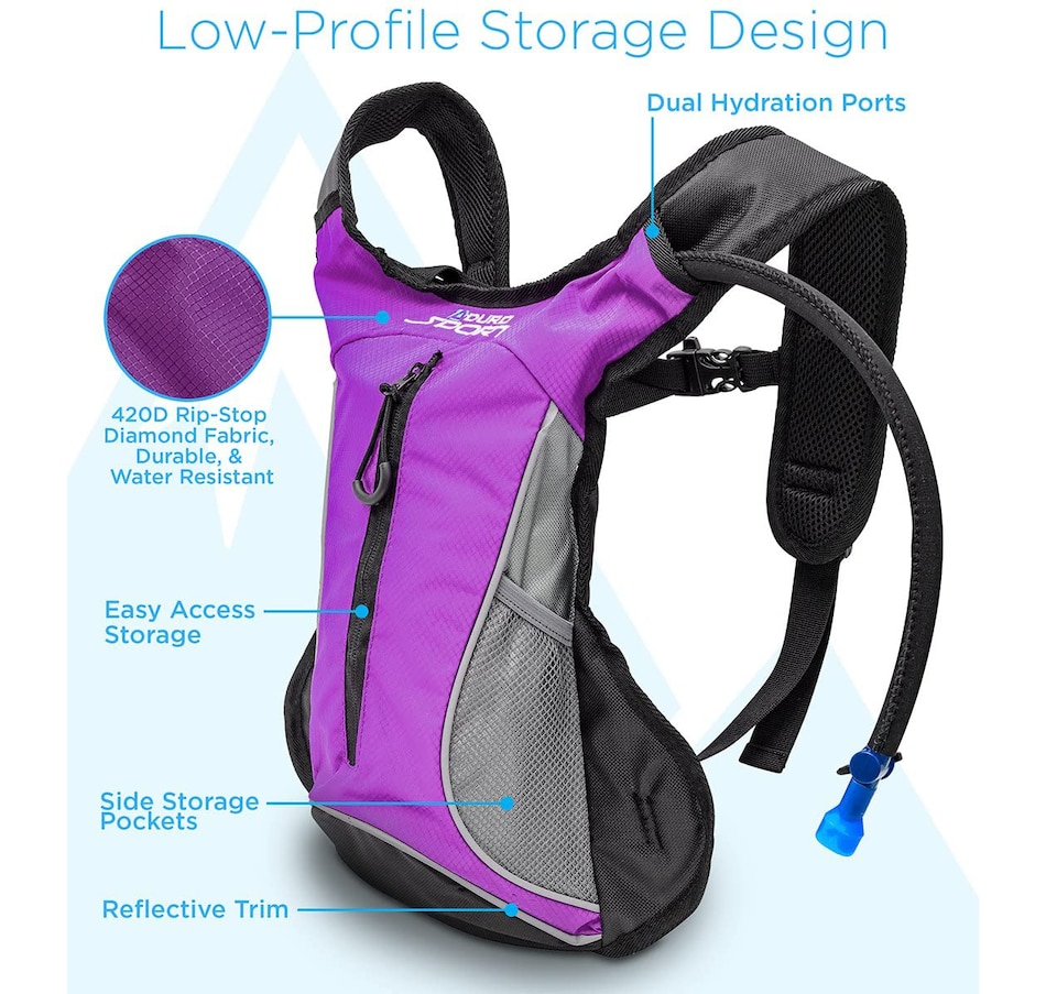 Image 707492_ALTMORE2.jpg, Product 707-492 / Price $37.99, Aduro Hydro-pro 1.5L Hydration Backpack from Wellness Gadgets on TSC.ca's Health & Fitness department