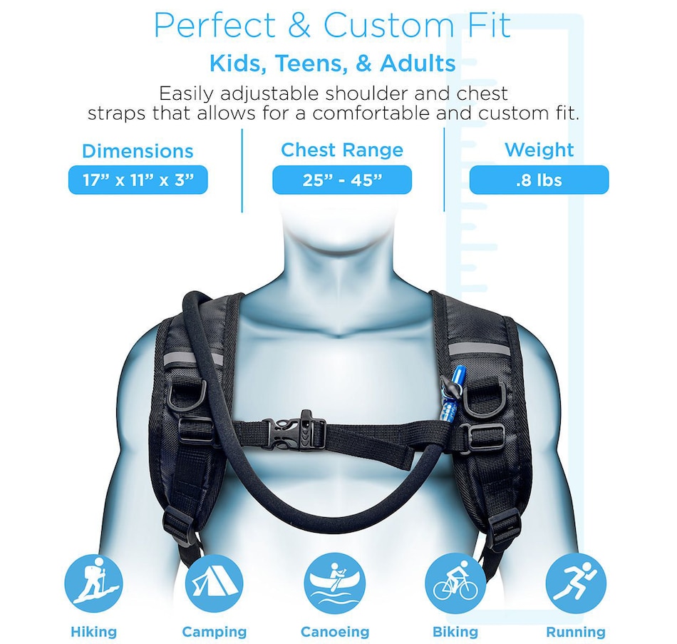 Image 707492_ALTMORE4.jpg, Product 707-492 / Price $37.99, Aduro Hydro-pro 1.5L Hydration Backpack from Wellness Gadgets on TSC.ca's Health & Fitness department