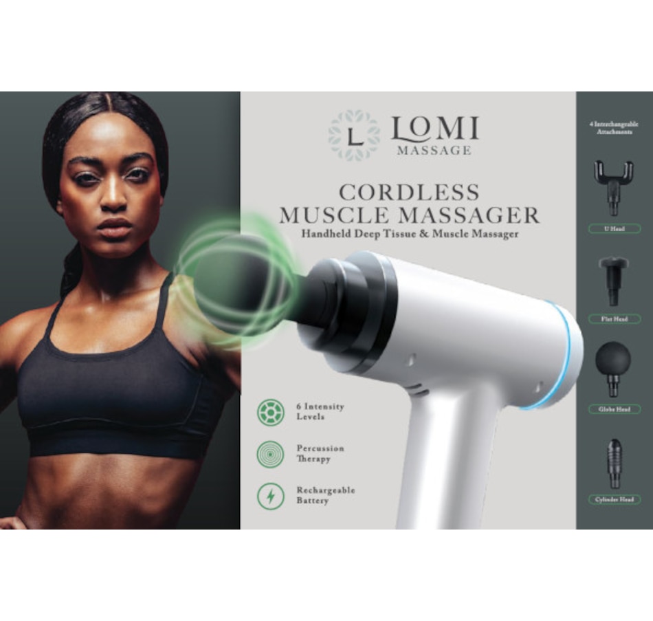 Health & Fitness - Personal Health Care - Massagers & Heating - Lomi  Cordless Percussion Gun Massager With 4 Interchangeable Heads - Online  Shopping for Canadians