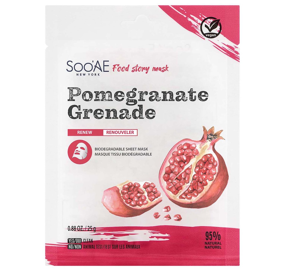 Image 707777.jpg , Product 707-777 / Price $4.00 , Food Story Sheet Mask- Pomegranate from Food Story on TSC.ca's Beauty department