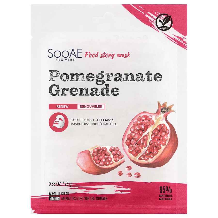 Image 707777.jpg, Product 707-777 / Price $4.00, Food Story Sheet Mask- Pomegranate from Food Story on TSC.ca's Beauty department