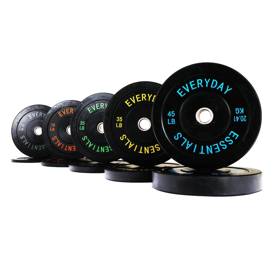 Image 707792.jpg, Product 707-792 / Price $799.99, BalanceFrom Everyday Essentials Bumper Plate Weight With Steel Hub 260lbs from Wellness Gadgets on TSC.ca's Health & Fitness department