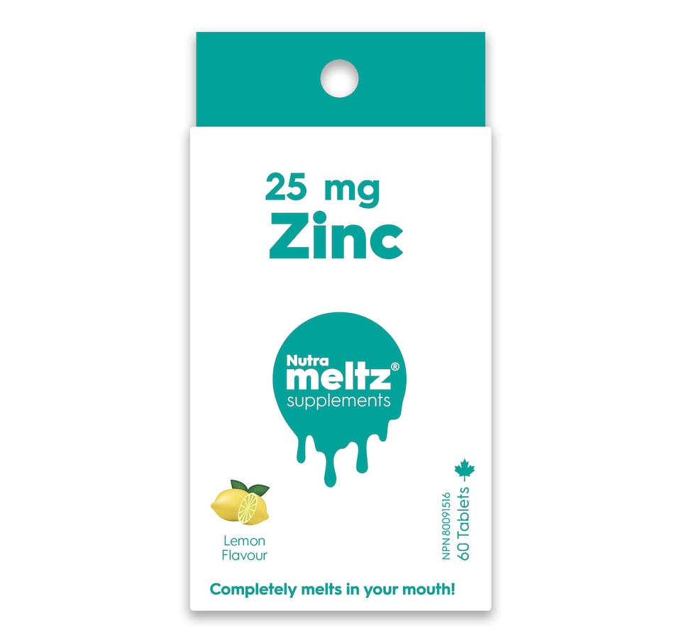 Image 707805.jpg, Product 707-805 / Price $19.99, Nutrameltz Zinc 25mg (60ct) from Nutrameltz on TSC.ca's Health & Fitness department