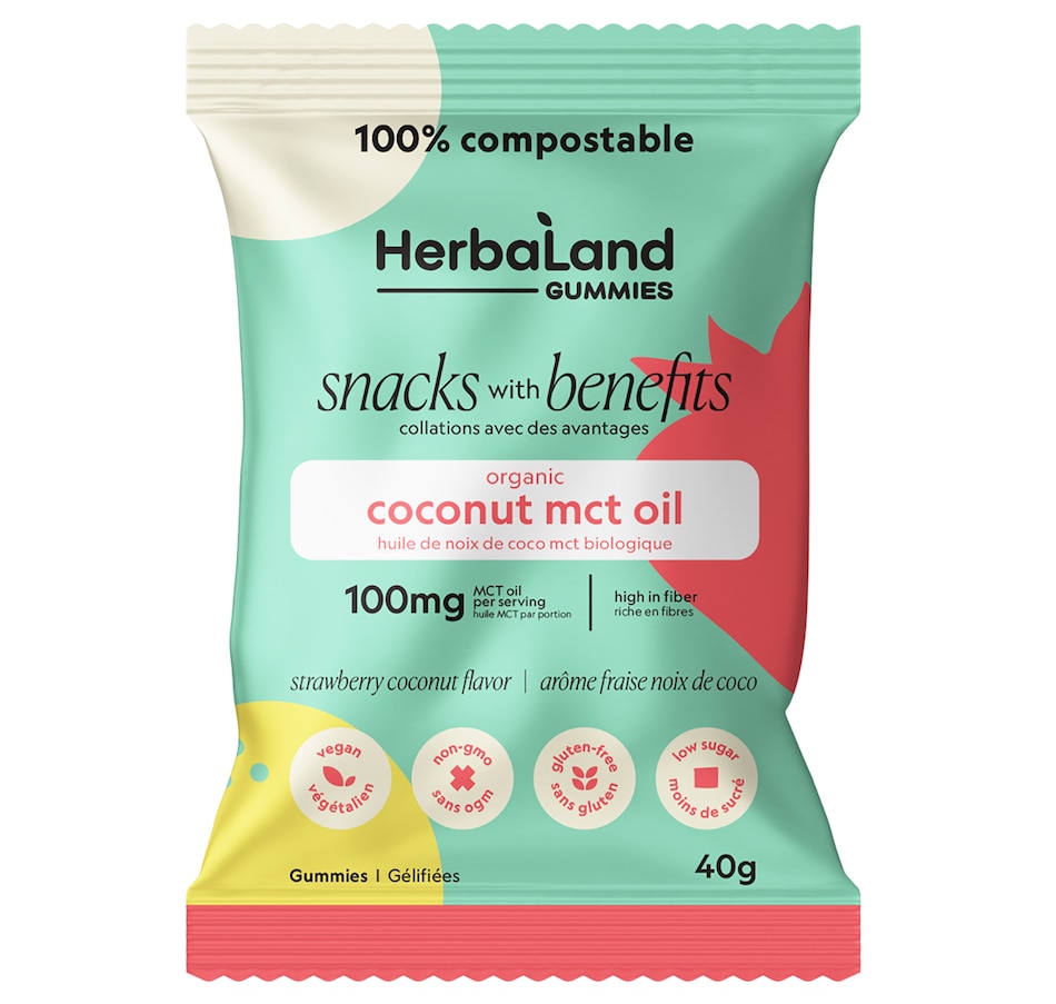 Image 707873.jpg, Product 707-873 / Price $39.00, Herbaland Snacks With Benefits Coconut MCT Gummies 12-Pack from Herbaland Naturals on TSC.ca's Health & Fitness department