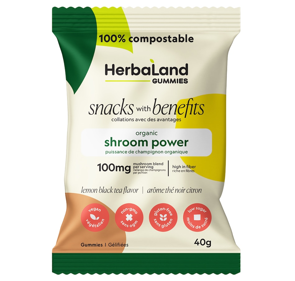 Image 707875.jpg, Product 707-875 / Price $39.00, Herbaland Snacks With Benefits Shroom Power Gummies 12-Pack from Herbaland Naturals on TSC.ca's Health & Fitness department