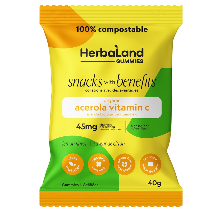 Image 707876.jpg, Product 707-876 / Price $39.00, Herbaland Snacks With Benefits Acerola Vitamin C Gummies 12-Pack from Herbaland Naturals on TSC.ca's Health & Fitness department