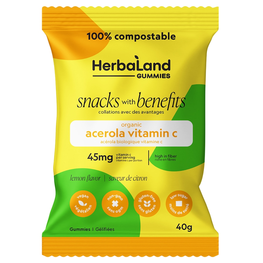 Image 707876.jpg, Product 707-876 / Price $46.00, Herbaland Snacks With Benefits Acerola Vitamin C Gummies 12-Pack from Herbaland Naturals on TSC.ca's Health & Fitness department
