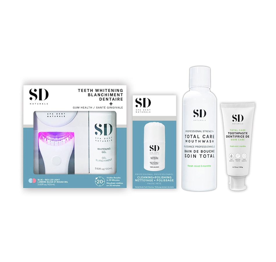 Image 707898.jpg, Product 707-898 / Price $185.00, Spa Dent Naturals Oral Health Month Whitening & Gum Health Bundle from Spa Dent SD Naturals on TSC.ca's Beauty department