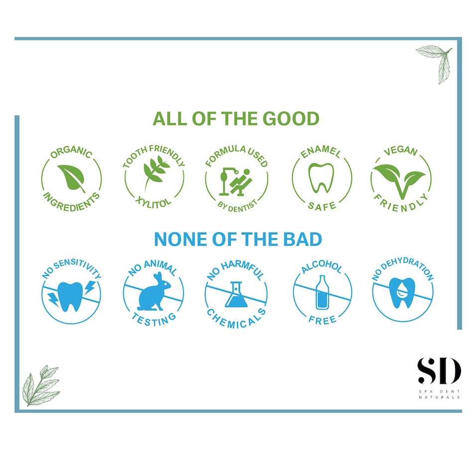 Image 707901_ALTMORE1.jpg, Product 707-901 / Price $71.00, Spa Dent Naturals Better For You Better For Earth Whitening Mouthwash Bundle from Spa Dent SD Naturals on TSC.ca's Beauty department