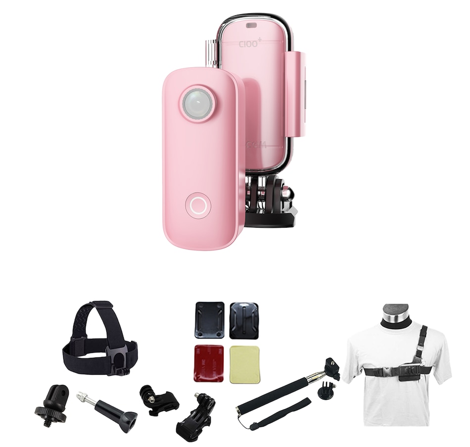 Image 707993_PNK.jpg, Product 707-993 / Price $99.99, SJCAM C100+ 1080p Sports Action Camera Bundle from SJCAM on TSC.ca's Electronics department