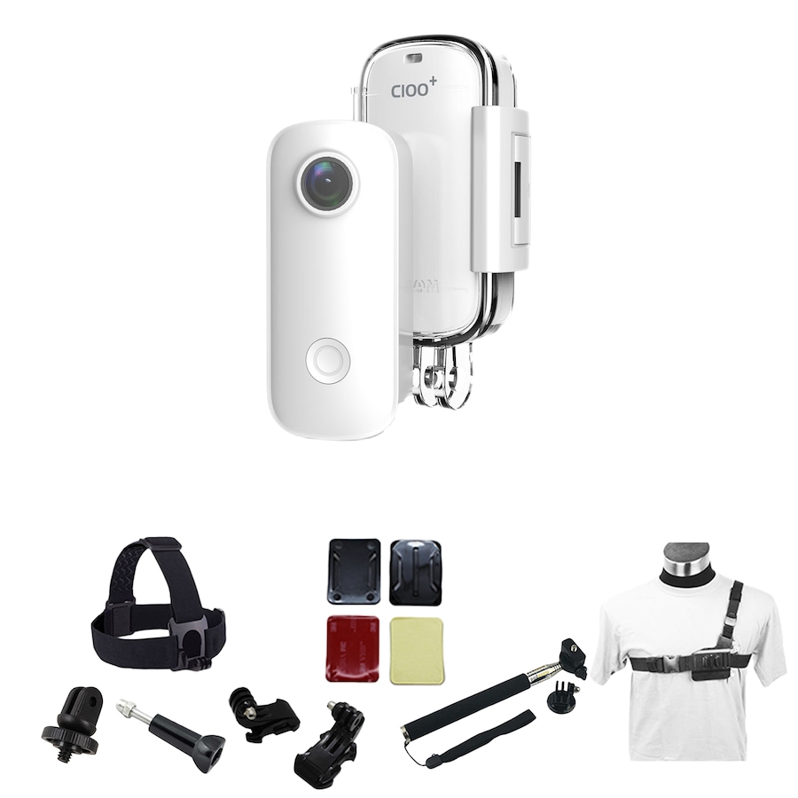 Image 707993_WHT.jpg, Product 707-993 / Price $169.99, SJCAM C100+ 1080p Sports Action Camera Bundle from SJCAM on TSC.ca's Electronics department