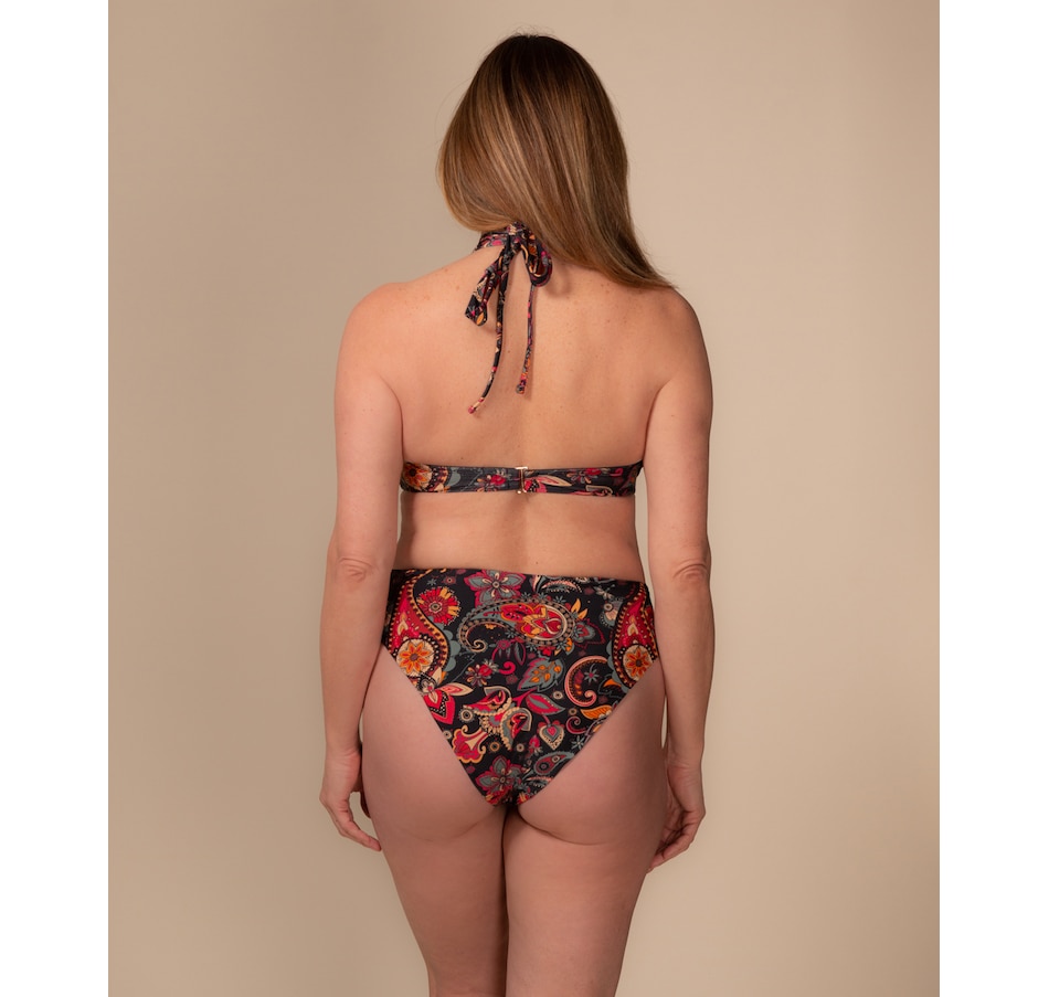Monarque Textured Ultra High-Rise Bikini Bottom - Agave