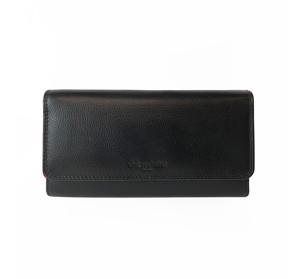 Image 708314_BLK.jpg, Product 708-314 / Price $80.00, Club Rochelier Clutch Wallet with Chequebook and Gusset from Club Rochelier on TSC.ca's Fashion department