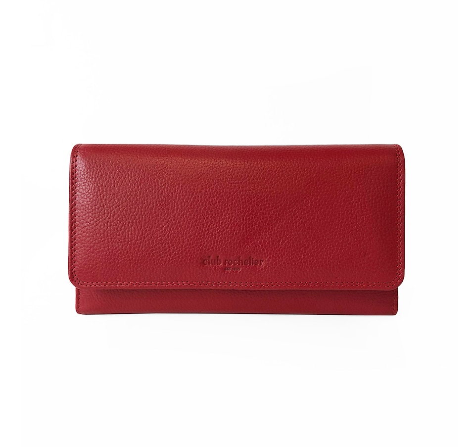 Image 708314_RED.jpg, Product 708-314 / Price $80.00, Club Rochelier Clutch Wallet with Chequebook and Gusset from Club Rochelier on TSC.ca's Fashion department