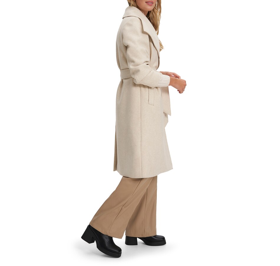 Image 708356_ALTMORE1.jpg, Product 708-356 / Price $290.00, Noize Lena Draped Collar Self Belted Maxi Coat from Noize on TSC.ca's Fashion department
