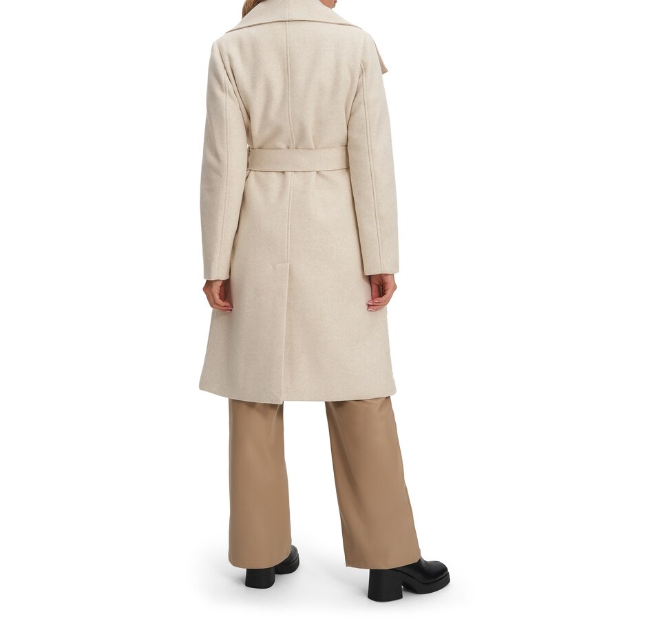 Image 708356_ALTMORE2.jpg, Product 708-356 / Price $290.00, Noize Lena Draped Collar Self Belted Maxi Coat from Noize on TSC.ca's Fashion department
