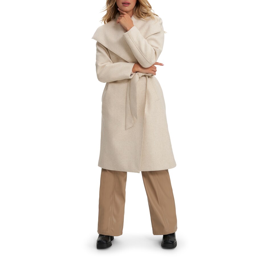 Image 708356_ALTMORE3.jpg, Product 708-356 / Price $290.00, Noize Lena Draped Collar Self Belted Maxi Coat from Noize on TSC.ca's Fashion department