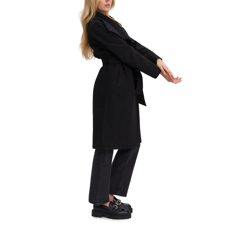 Image 708356_ALTMORE4.jpg, Product 708-356 / Price $290.00, Noize Lena Draped Collar Self Belted Maxi Coat from Noize on TSC.ca's Fashion department
