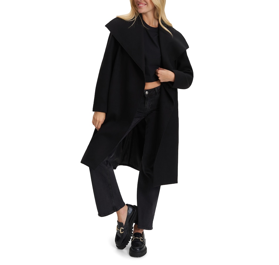 Image 708356_ALTMORE5.jpg, Product 708-356 / Price $290.00, Noize Lena Draped Collar Self Belted Maxi Coat from Noize on TSC.ca's Fashion department