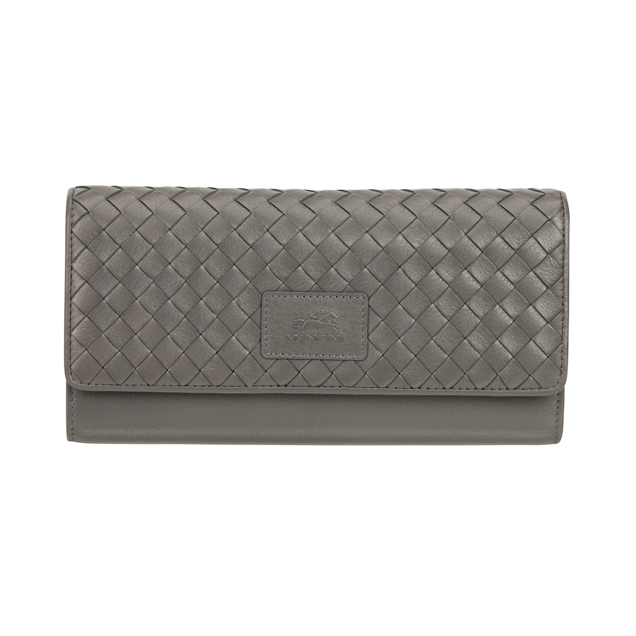 Image 708413_GRY.jpg, Product 708-413 / Price $129.99, Mancini Basketweave Collection Ladies RFID Secure Quadruple Fold Wallet from Mancini Fine Leather on TSC.ca's Fashion department
