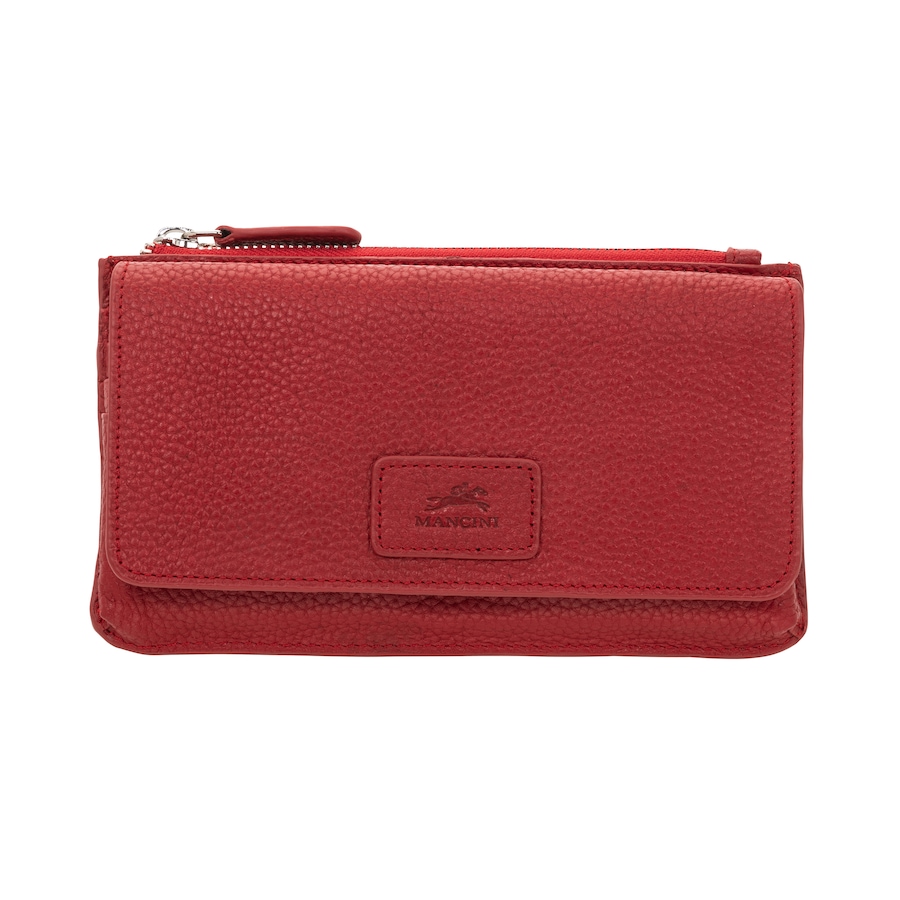 Image 708423_RED.jpg, Product 708-423 / Price $89.99, Mancini Pebbled Collection Ladies RFID Secure Crossbody Wallet from Mancini Fine Leather on TSC.ca's Fashion department