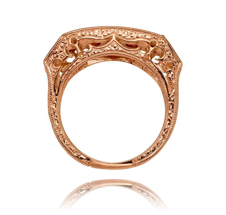 Image 708529_ALTMORE2.jpg, Product 708-529 / Price $1,095.00, Estate Originals Custom Made 14K Rose Gold 5-Across Garnet Ring from Estate Originals on TSC.ca's Jewellery department