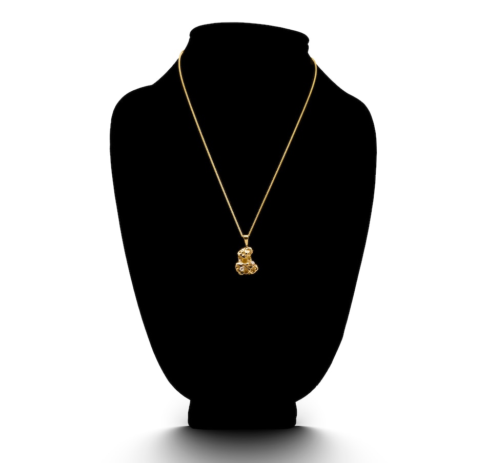 Image 708533_ALTMORE2.jpg, Product 708-533 / Price $1,495.00, Estate Originals 14K Yellow and White Gold Nugget Shaped Pendant with Two Diamonds and a 10K Yellow Gold Chain from Estate Originals on TSC.ca's Jewellery department
