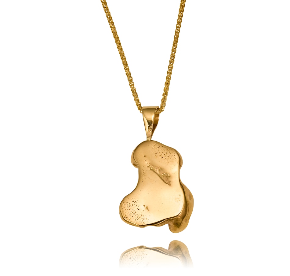 Image 708533_ALTMORE3.jpg, Product 708-533 / Price $1,495.00, Estate Originals 14K Yellow and White Gold Nugget Shaped Pendant with Two Diamonds and a 10K Yellow Gold Chain from Estate Originals on TSC.ca's Jewellery department