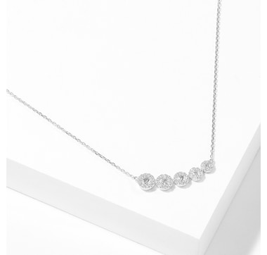 14K White Gold 0.57ctw Diamond Necklace