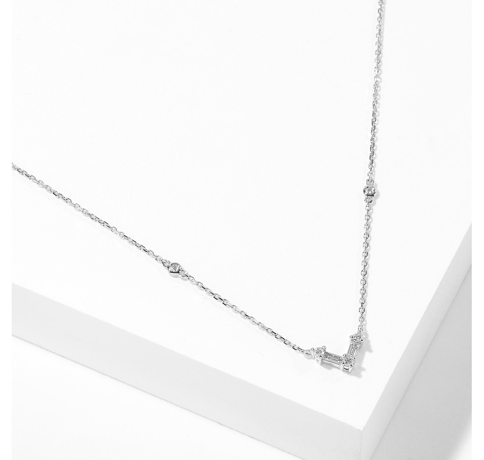 Image 708564.jpg, Product 708-564 / Price $599.99, 10K White Gold 0.17ctw "V" Diamond Necklace from Diamond Show on TSC.ca's Jewellery department