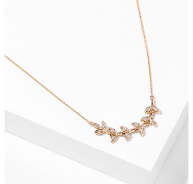 10K Yellow Gold 0.19 ctw Diamond Necklace