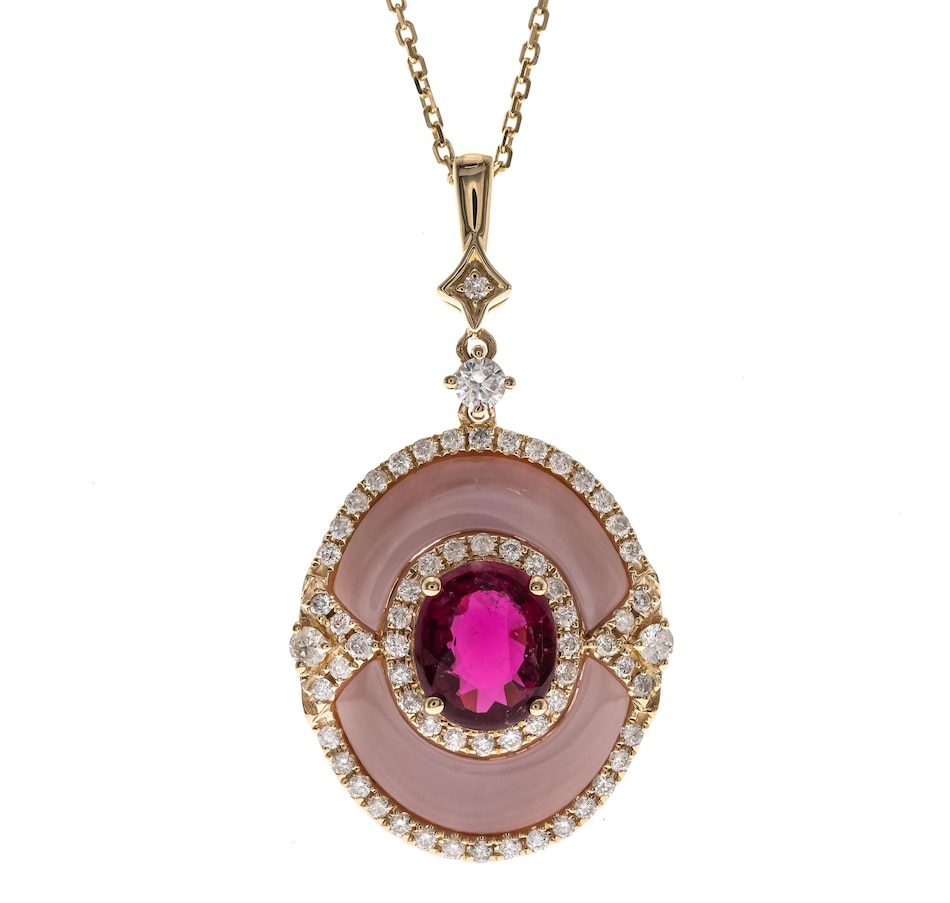 14K White Gold Ruby Pendant – cirari