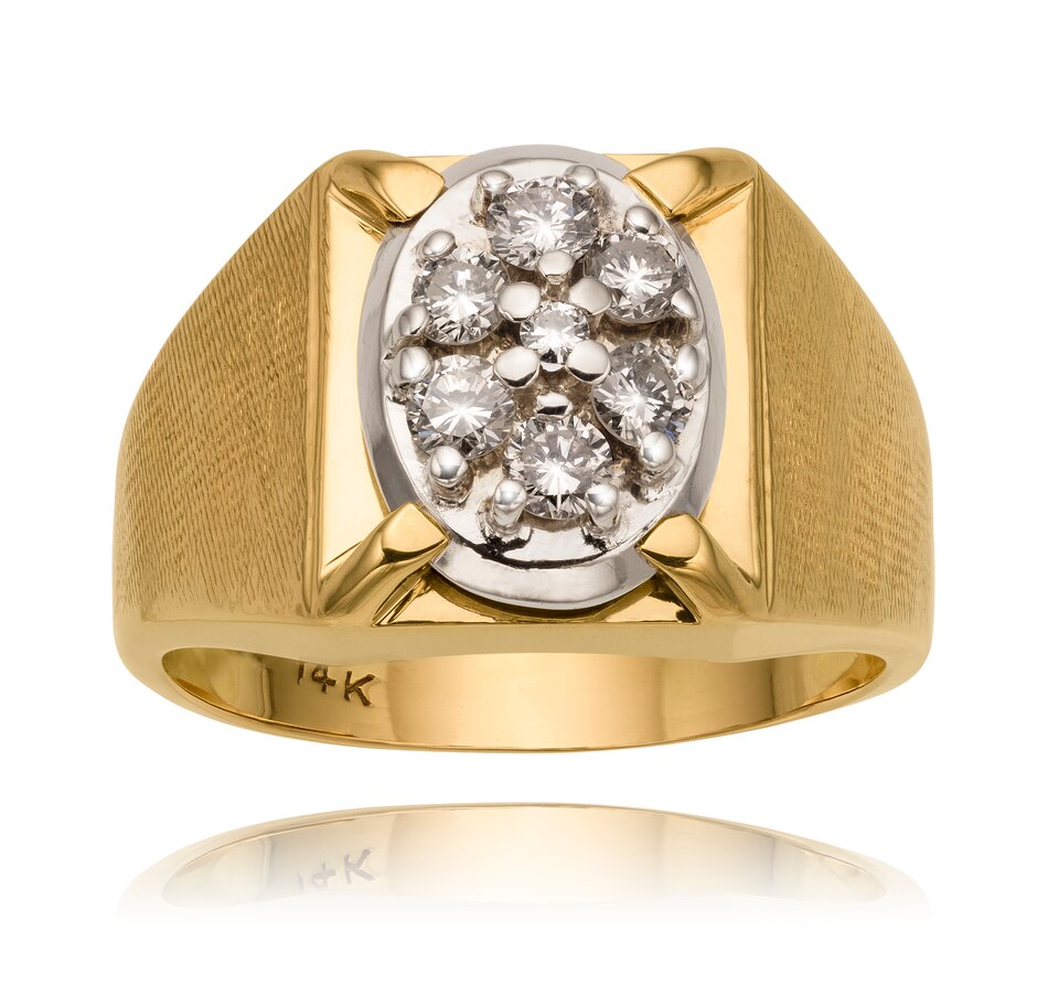 Image 708931_ALTMORE1.jpg, Product 708-931 / Price $1,350.00, Gentleman's 10-14KT Yellow and White Gold Oval Shaped Diamond Cluster Ring from Estate Originals on TSC.ca's Jewellery department