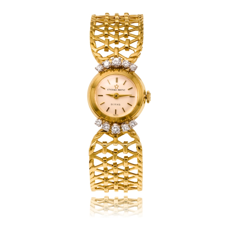 Jewellery - Watches - Women's - 18KT Yellow Gold Diamond-Set BIRKS ...