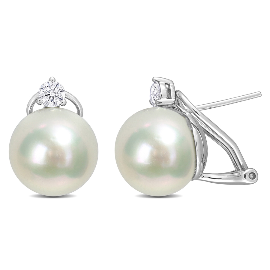 Image 708995_WGL.jpg, Product 708-995 / Price $2,299.99, 14K Gold 12-12.5mm South Sea Cultured Freshwater Pearl & Diamond Earrings from The Vault on TSC.ca's Jewellery department