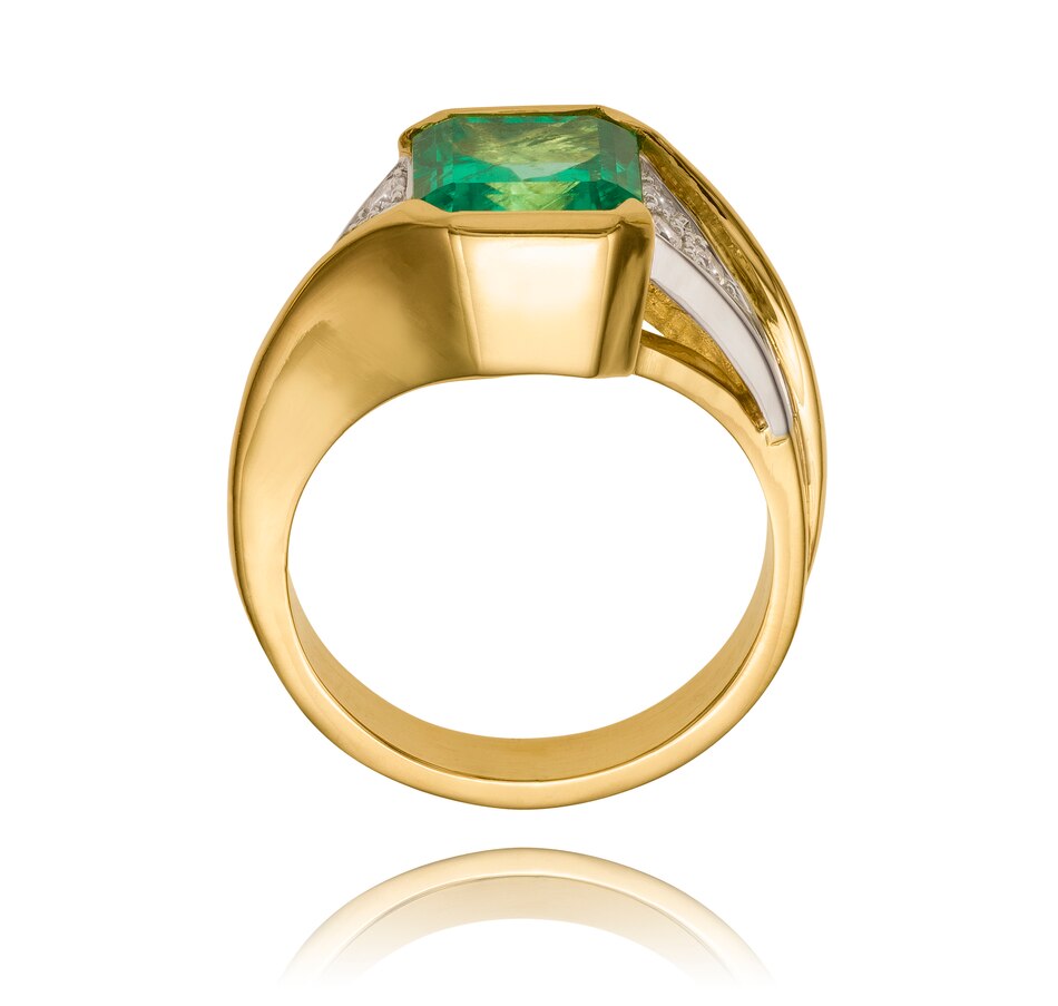 Image 709046_ALTMORE2.jpg, Product 709-046 / Price $6,995.00, 18KT Yellow and White Gold 3.50 Carat Emerald Cut Emerald and Diamond Ring from Estate Originals on TSC.ca's Jewellery department