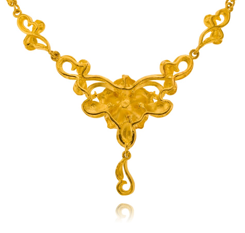 Image 709062_ALTMORE3.jpg, Product 709-062 / Price $2,695.00, 24KT Gold Fancy Link Drop Flower Necklace from Estate Originals on TSC.ca's Jewellery department