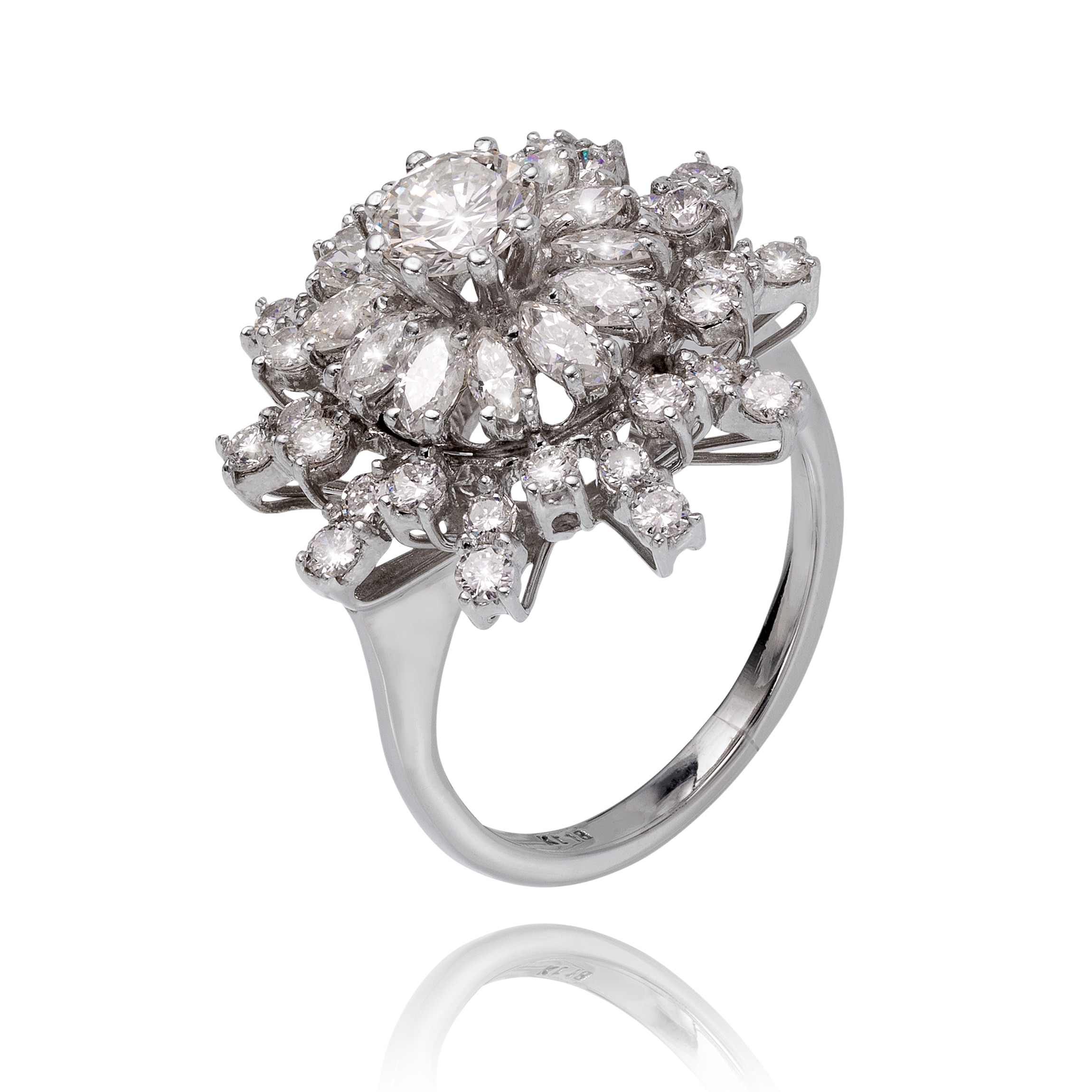 diamond starburst cluster ring