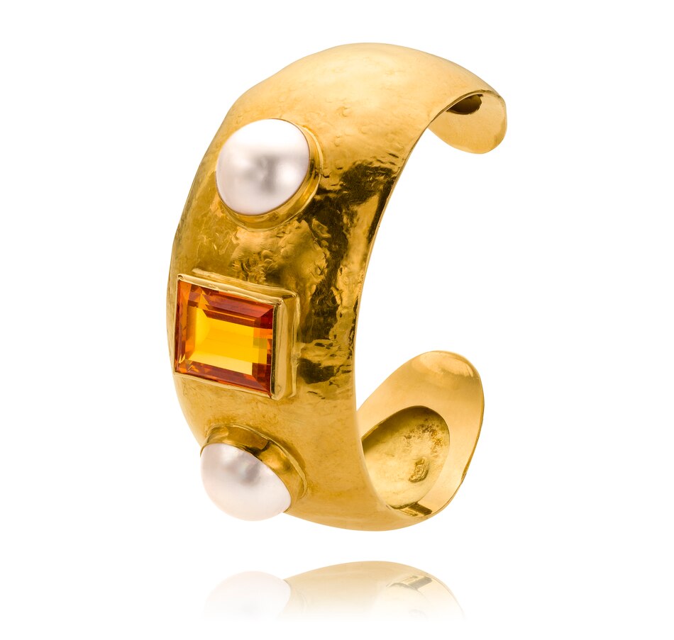 Jewellery Bracelets Custom Made 18KT Yellow Gold Rounded Cuff Style Bracelet with a