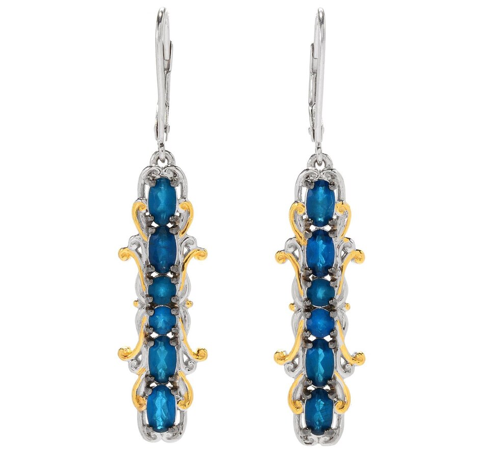 Image 709147.jpg, Product 709-147 / Price $409.99, Gems En Vogue Palladium Silver Neon Apatite Earrings from Gems En Vogue on TSC.ca's Jewellery department