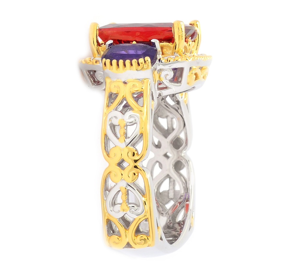 Image 709180_ALTMORE1.jpg, Product 709-180 / Price $556.99, Gems En Vogue Palladium Silver Andesine & Nambian Amethyst Ring from Gems En Vogue on TSC.ca's Jewellery department
