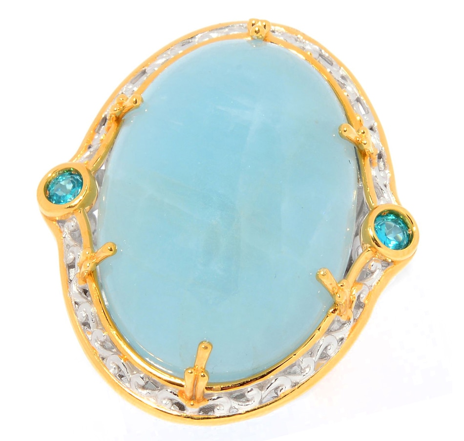 Image 709185_AQU.jpg, Product 709-185 / Price $314.99, Gems En Vogue Palladium Silver Gems & Paraiba Topaz Ring from Gems En Vogue on TSC.ca's Jewellery department