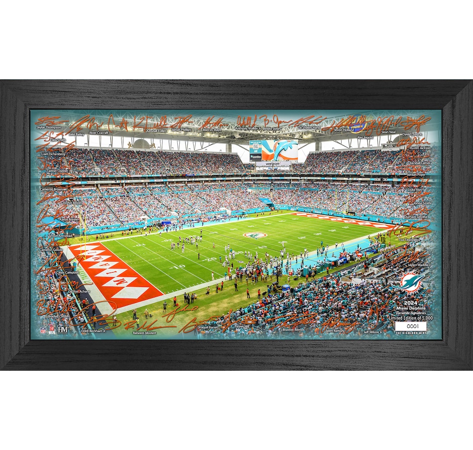 Image 709217.jpg, Product 709-217 / Price $97.99, Miami Dolphins 2024 NFL Signature Gridiron from Highland Mint on TSC.ca's Sports department