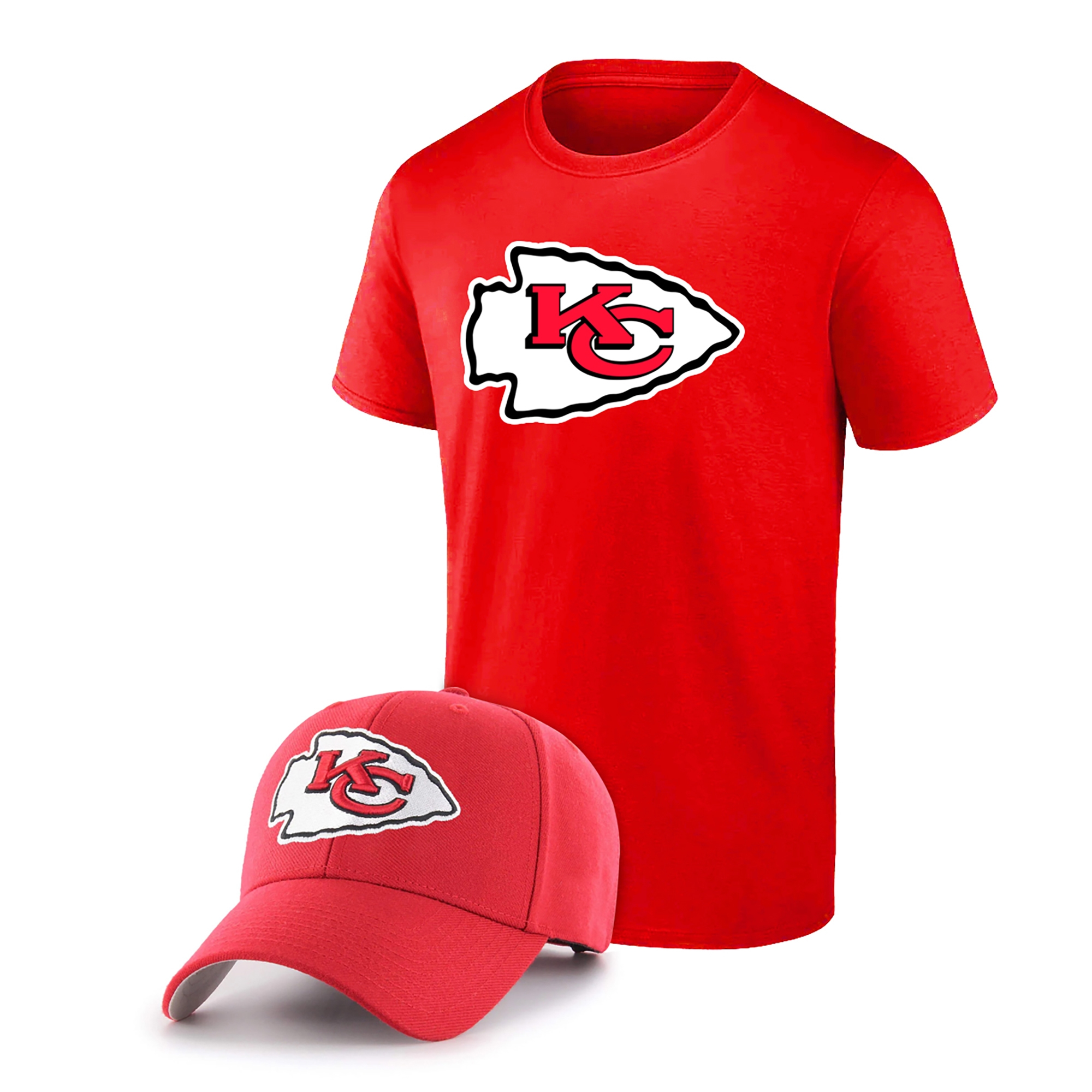 KansasCity Chiefs Cap & Tシャツ Men's Kansas City Chiefs T-Shirt and Adjustable Hat Combo Pack