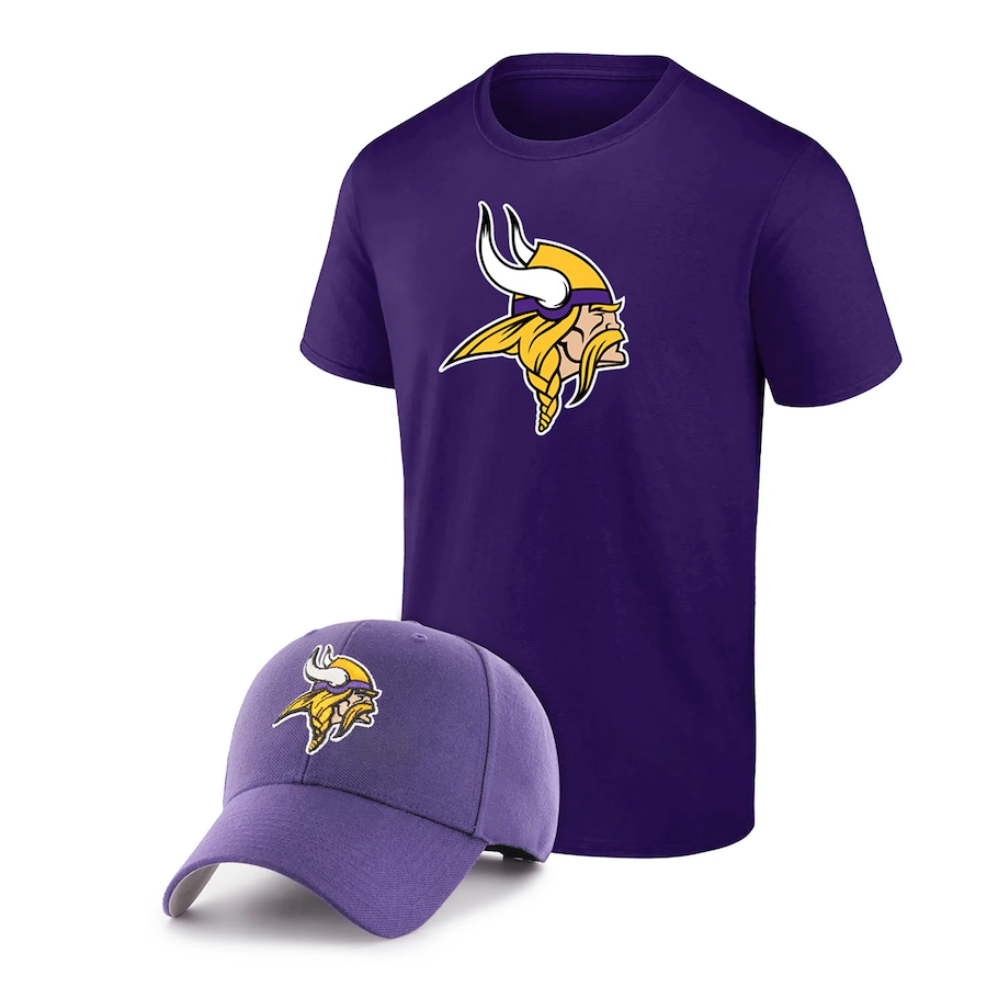 Image 709236.jpg, Product 709-236 / Price $89.99, Men's Minnesota Vikings T-Shirt and Adjustable Hat Combo Pack from Fanatics on TSC.ca's Sports department