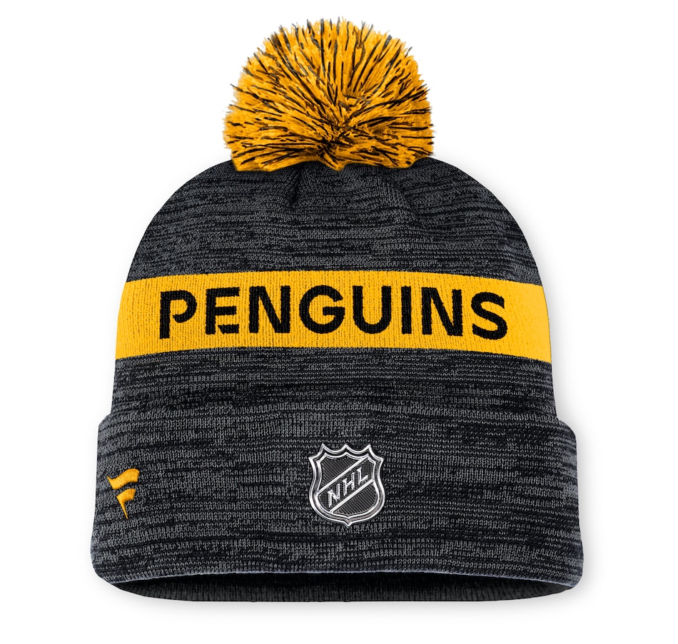 Image 709296_ALTMORE1.jpg, Product 709-296 / Price $49.99, Men's Pittsburgh Penguins Fanatics Authentic Pro Rink Cuffed Knit Hat with Pom from Fanatics on TSC.ca's Sports department